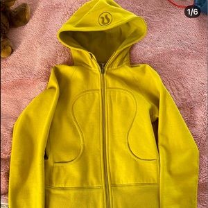 RARE!!!!! Mustard Lulu Lemon Zip-Up with Pockets